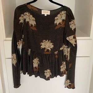 Stone Cold Fox silk floral top
